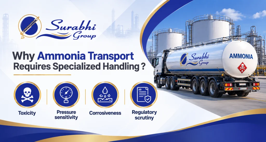 Ammonia Transport Requires Specialized Handling
